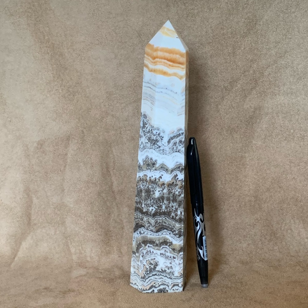 Dendritic Orange Calcite Tower